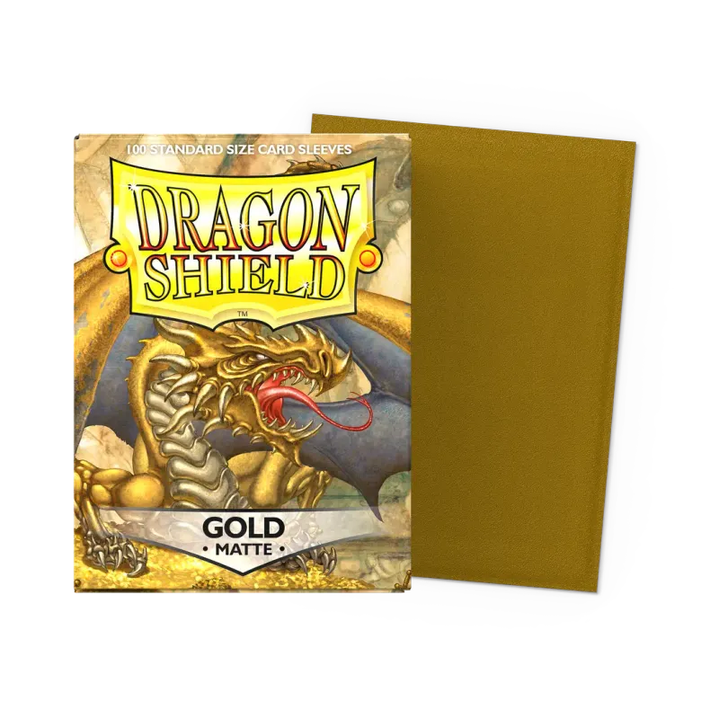 Dragon Shield Standard Sleeves – Matte Gold