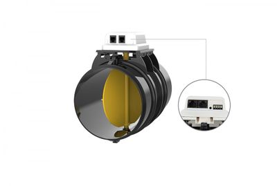 Serranda circolare motorizzata a farfalla in plastica 150mm