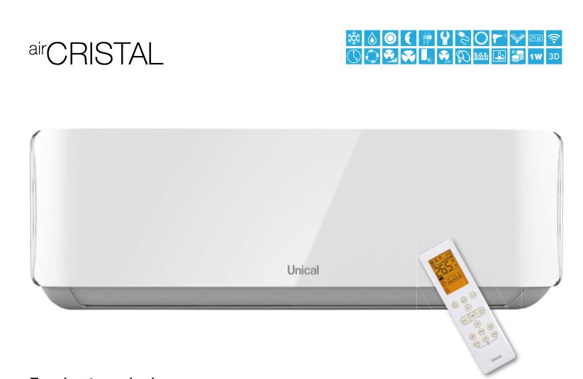 DUAL SPLIT UNICAL 12+12  ESTERNA DA 21000 BTU