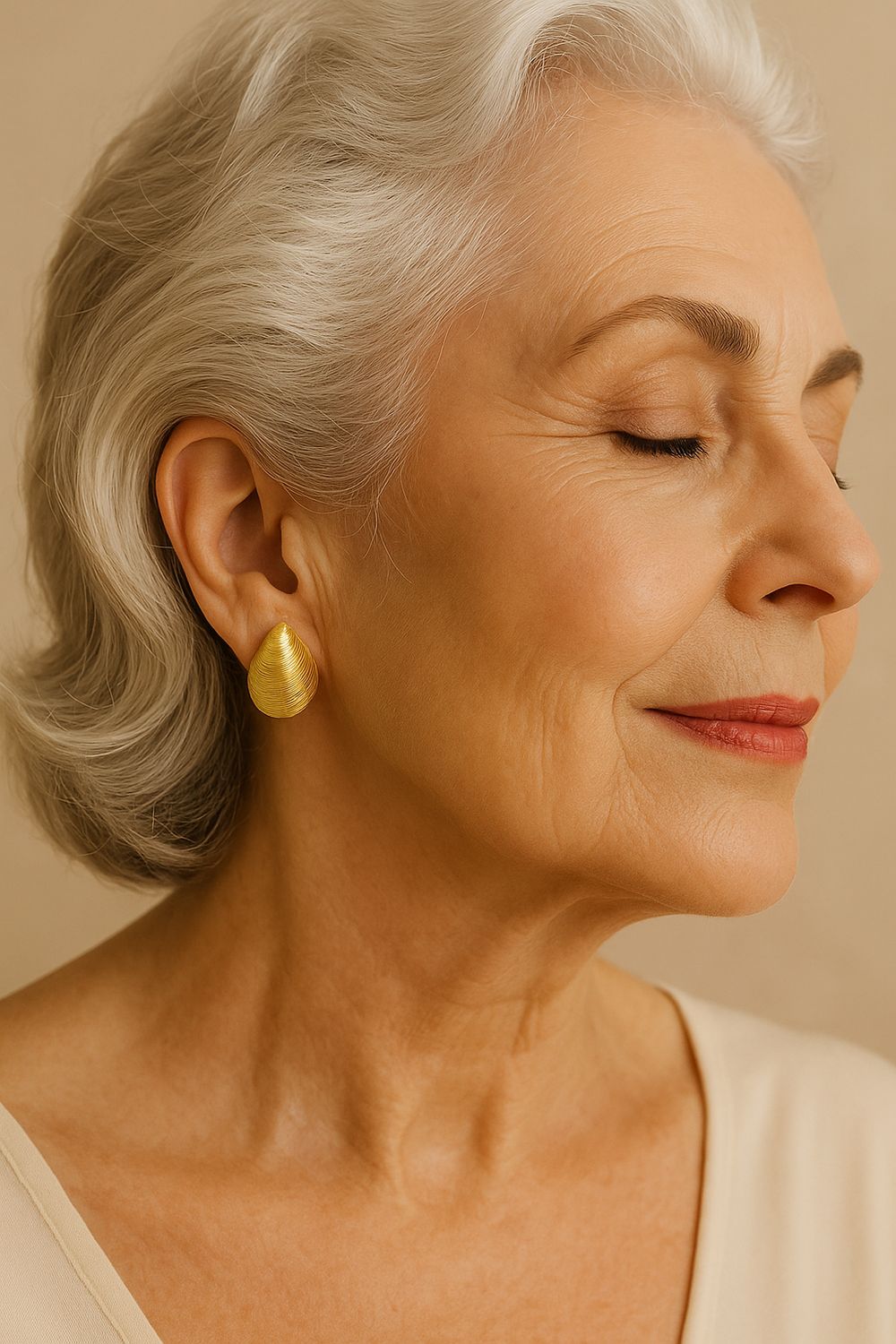Golden Clamshell Earrings