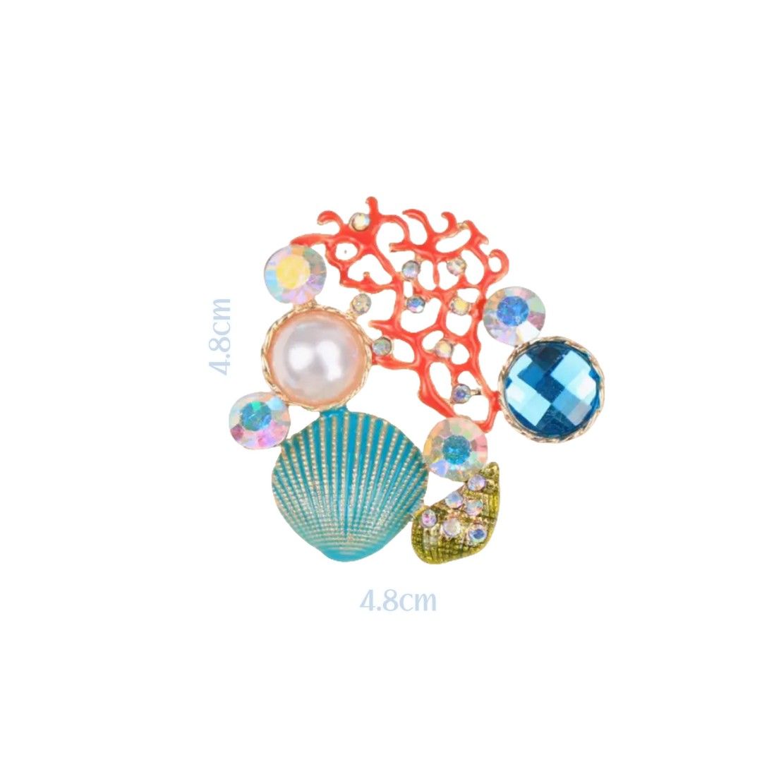Coral Reef Radiance Brooch