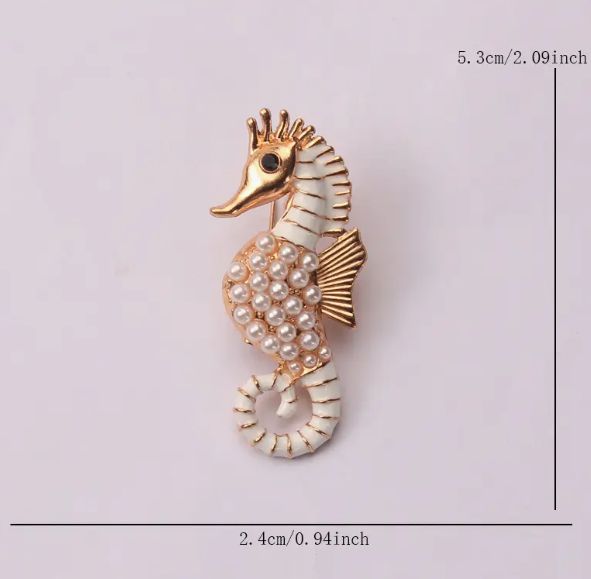 Corinthian Seahorse brooch