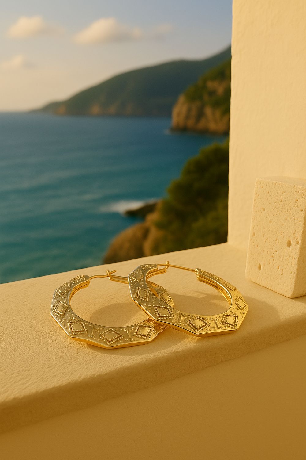 Athena&#39;s Crest Hoops