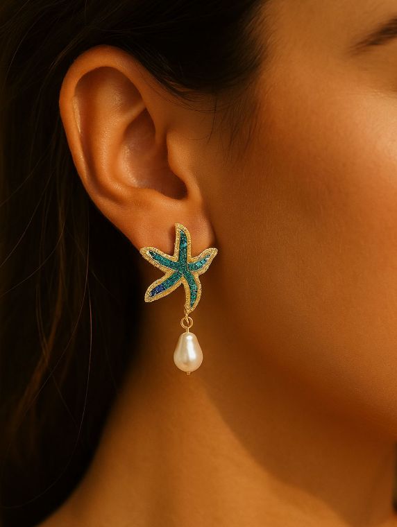 Blue Tides Drop Earrings