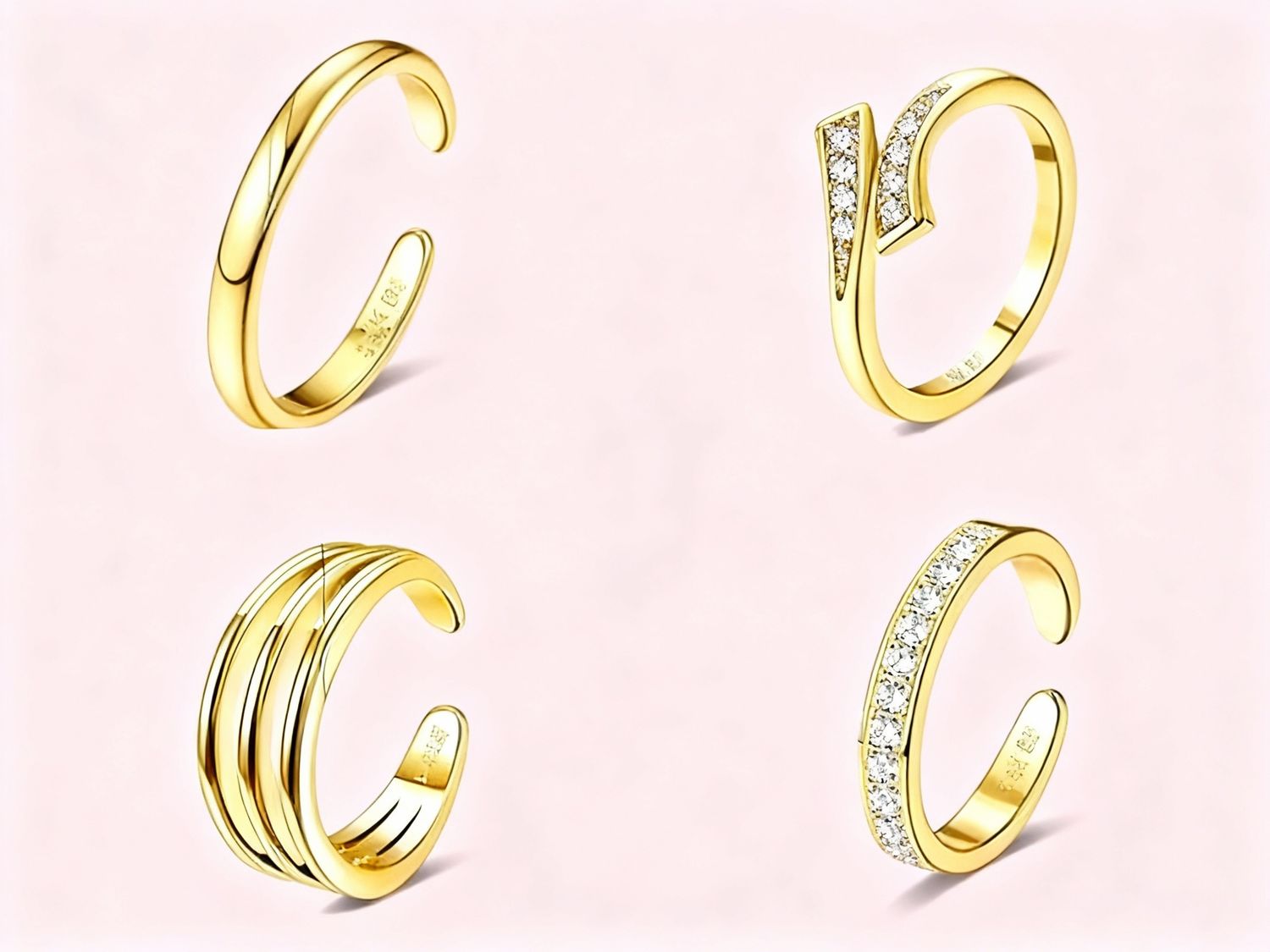 Goddess Steps Collection – 14K Gold Plated Toe Rings