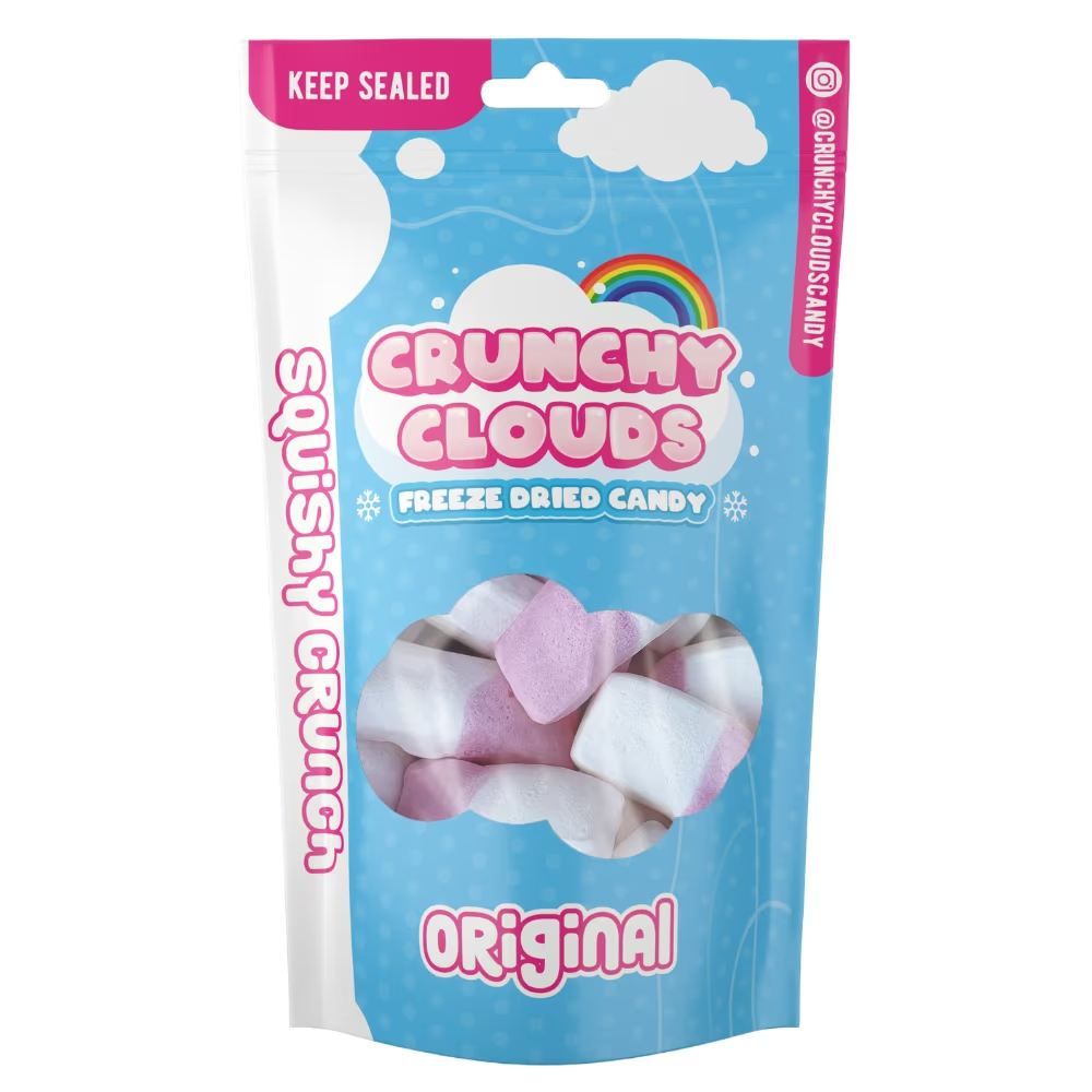 Crunchy Clouds Squishy Crunch Original Freeze Dried Sweets Pouch 50g