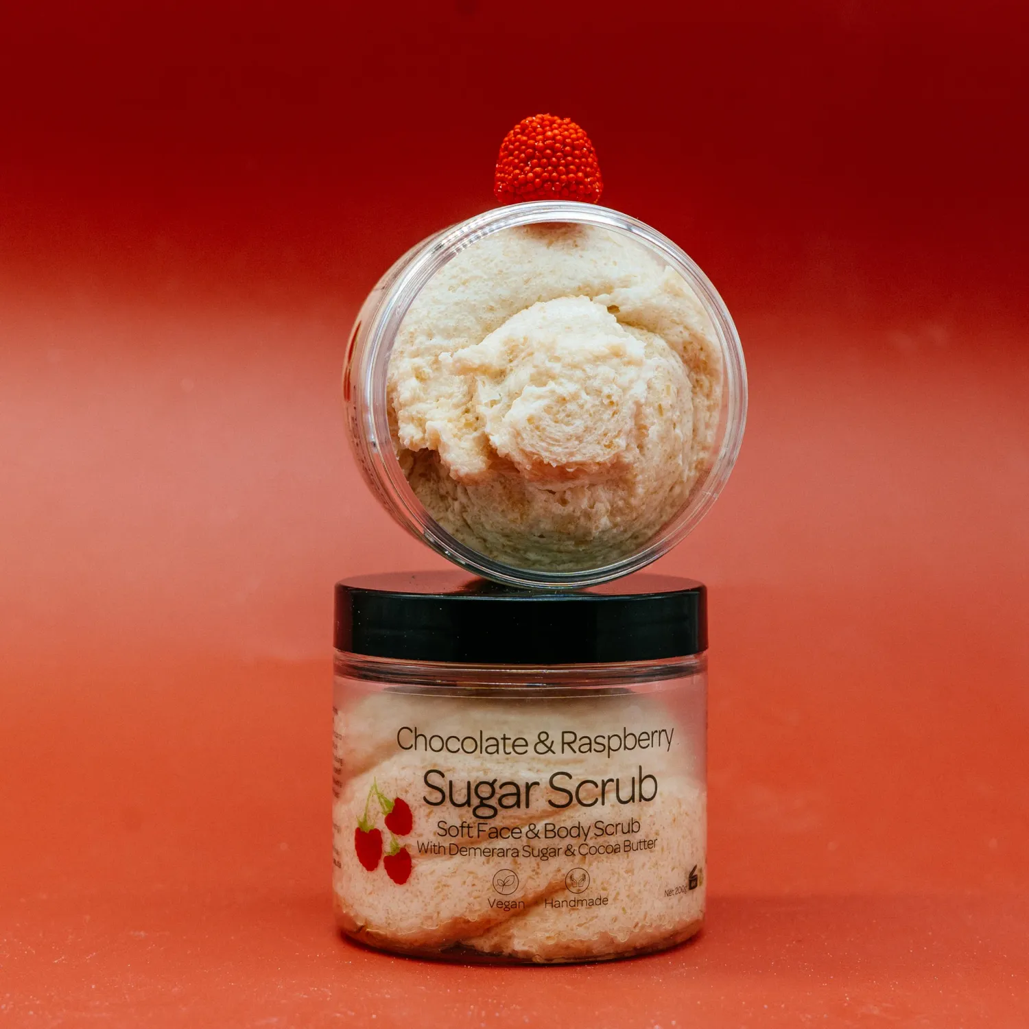 Chocolate &amp; Raspberry Demerara &amp; Golden Castor Sugar Scrub