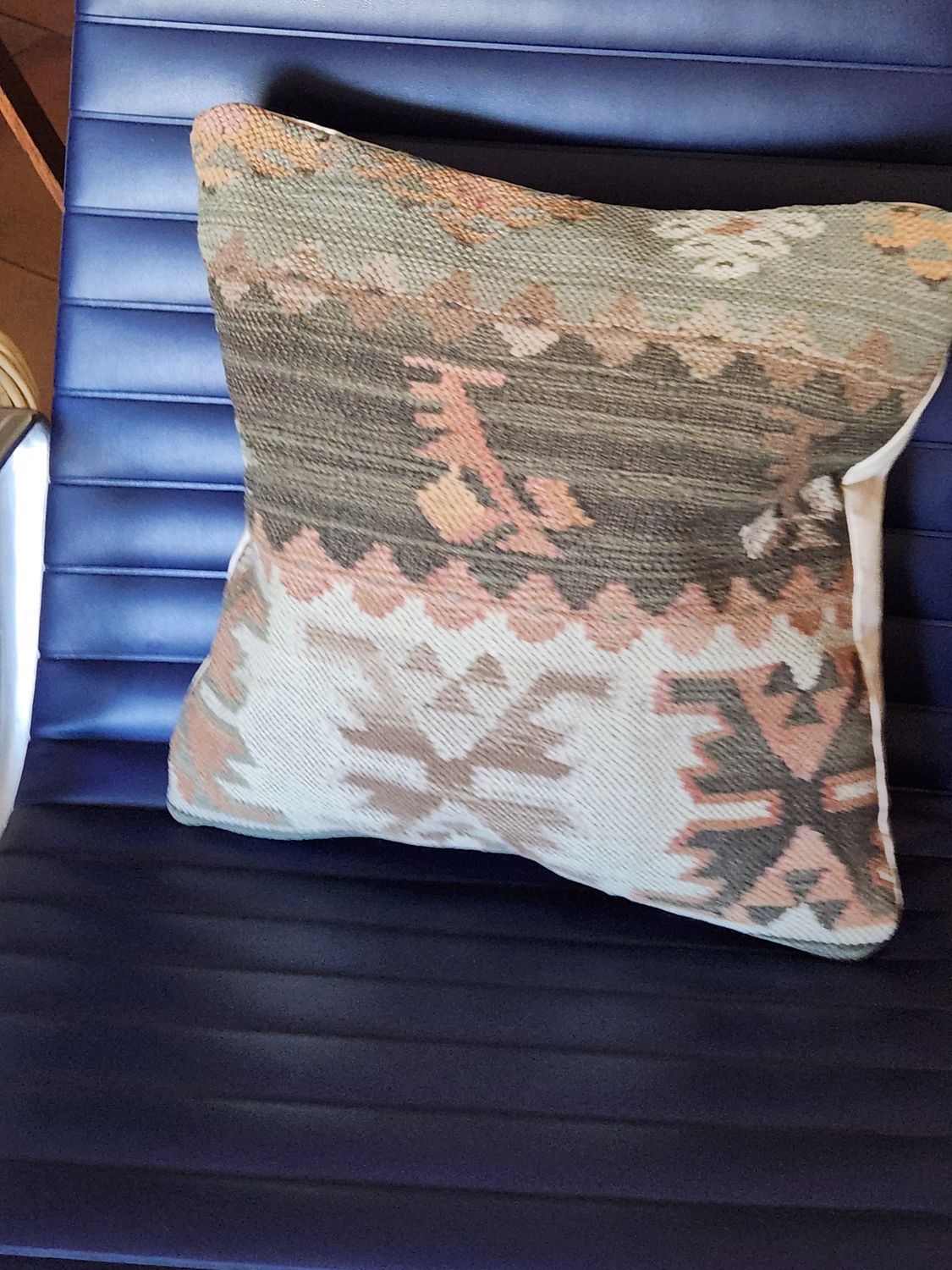 Afghan rug cushion
