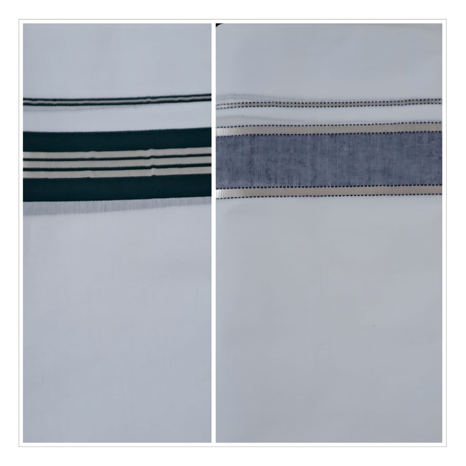 LUX 1+1 DHOTI GREEN GREY COMBO