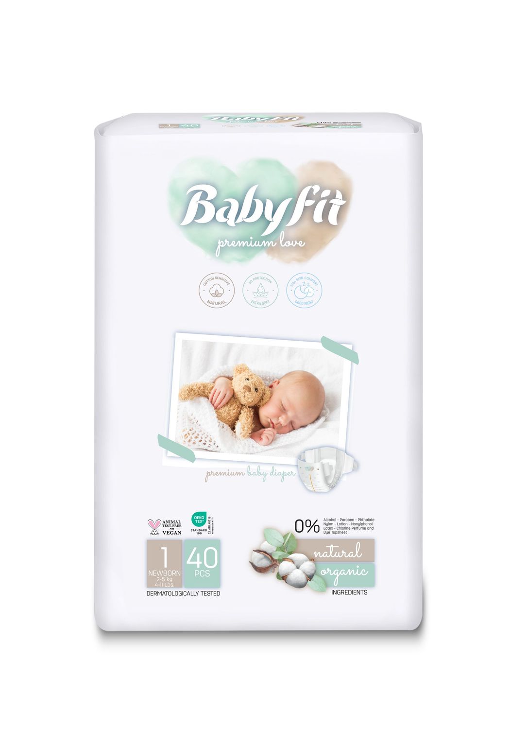 BABY FIT NATURAL ALCOHOL FREE ALOE VERA WET WIPES*120
