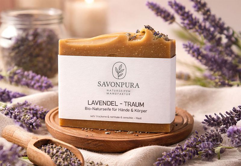 Naturseife LAVENDEL - TRAUM für Hände & Körper