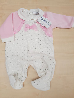 Tutina ciniglia Fiocco Bidibimbo col. rosa