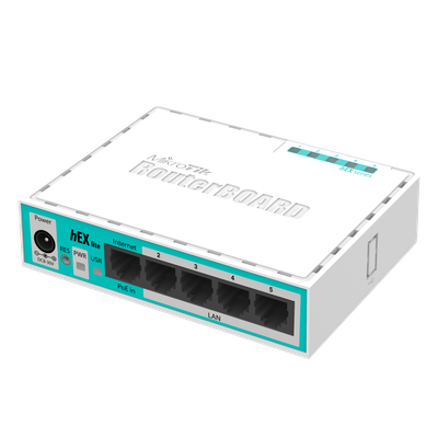 MikroTik hEX Lite - Desktop Router with 5x 10/100 ports