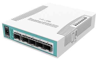 MikroTik Cloud Router Switch 5 Port SFP 1 PoE/SFP Port | CRS106-1C-5S