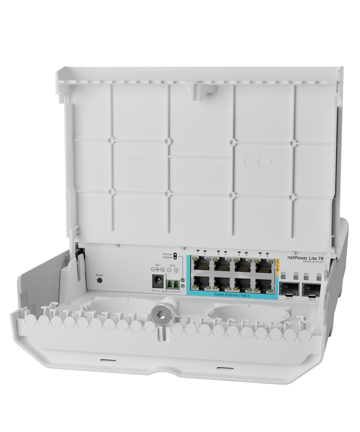 MikroTik Outdoor netPower Lite 7R - CSS610-1Gi-7R-2S+OUT