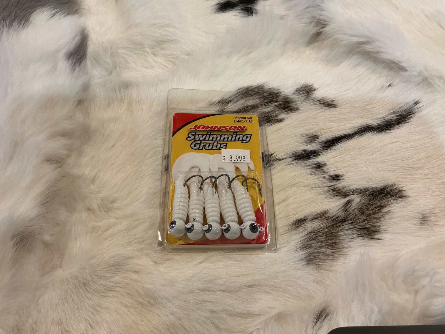 Johnson Swimming Grubs 5ct, Colour: White