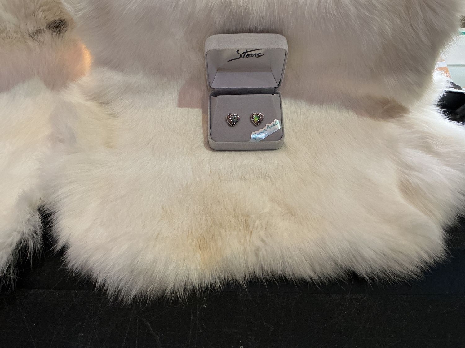 Glacier Pearl heart / silver right sided