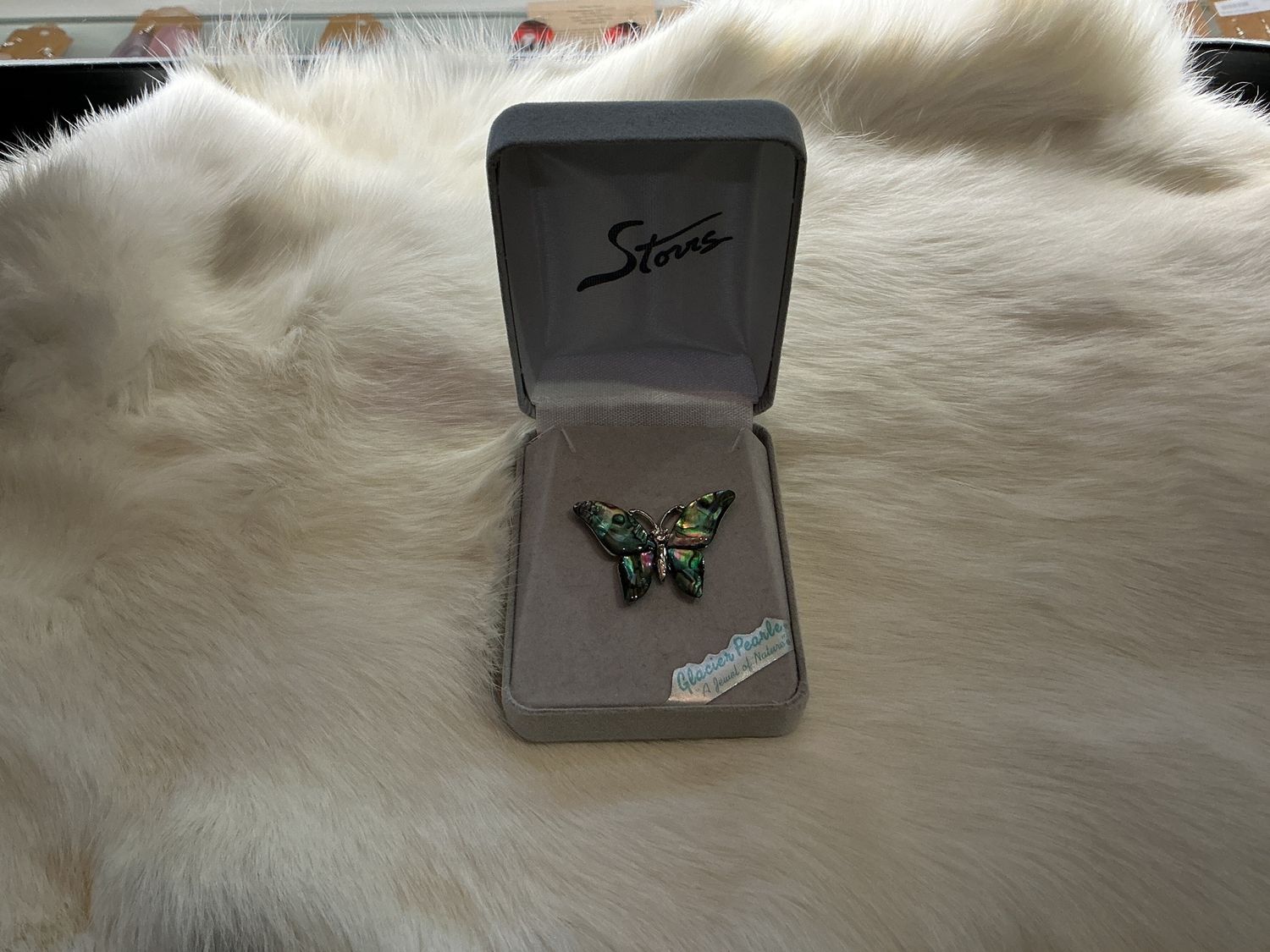 Glacier Pearle Butterfly Pin