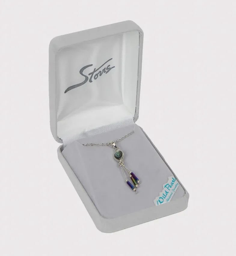 Glacier Pearl Pear Triple Drop Necklace