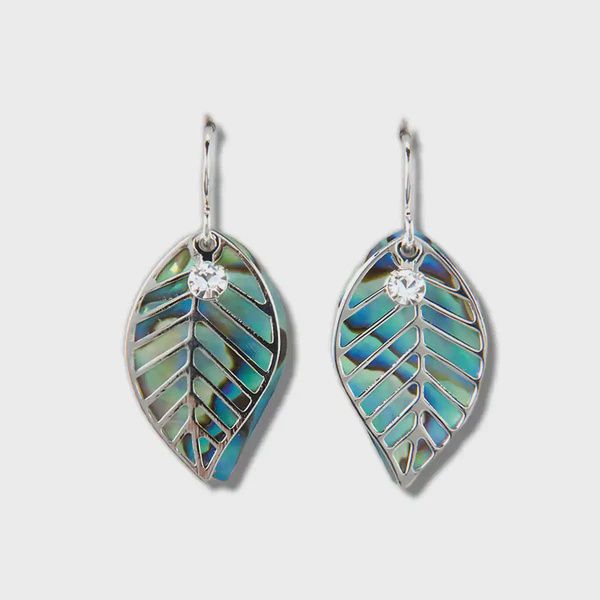 Glacier Pearl Leaf Filigree Earrings