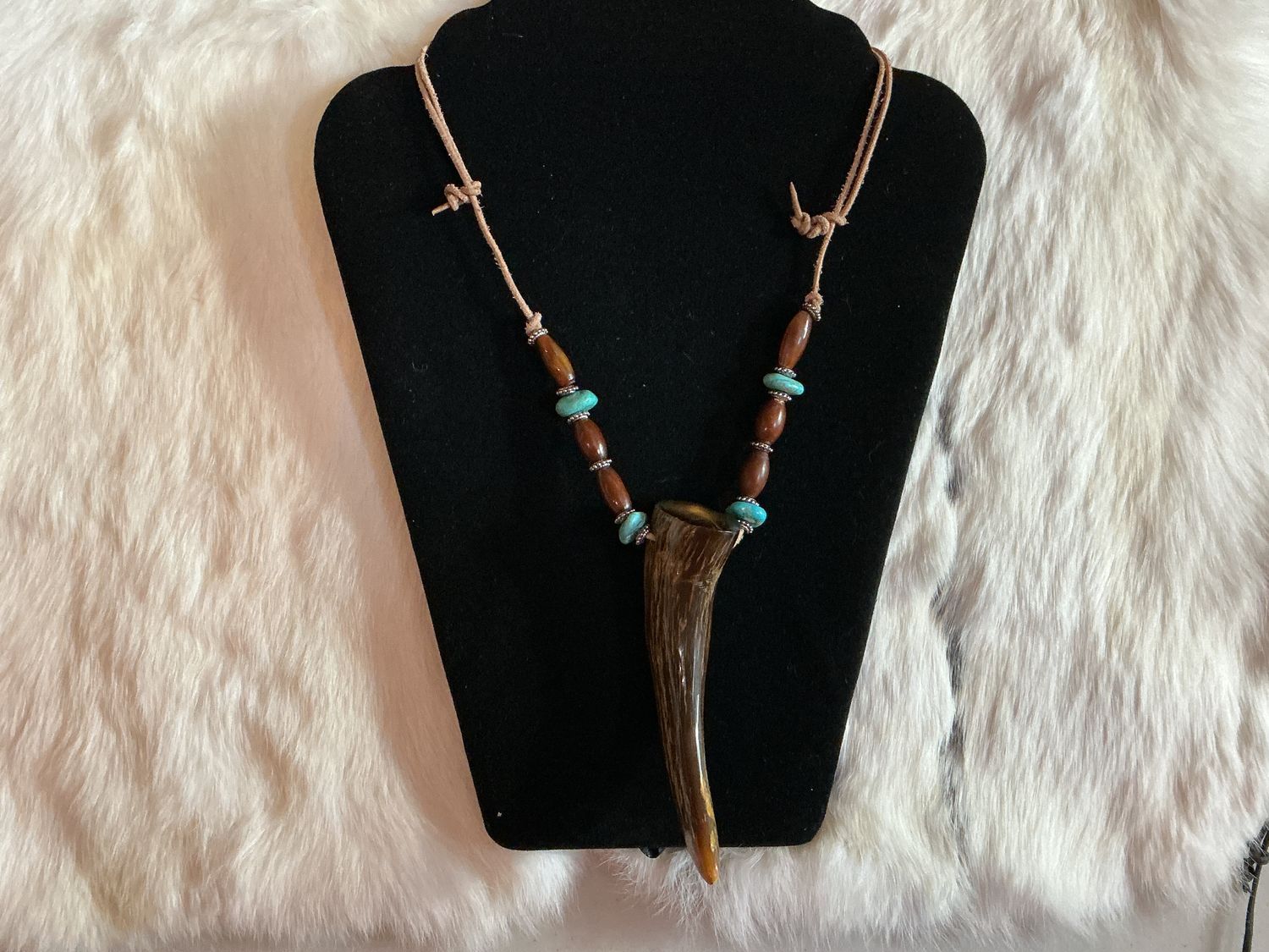 Water Buffalo Horn Necklace, Style: Horn beads