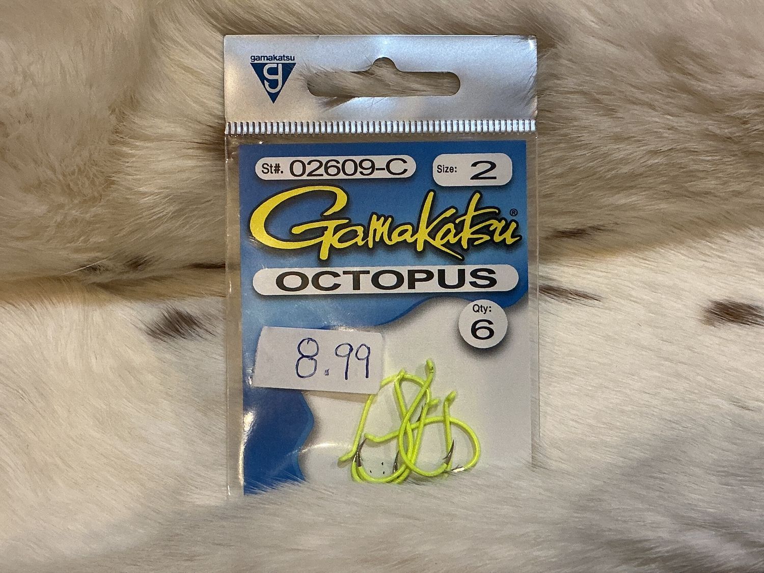 Gamakatsu Octopus, Colour: Yellow, Size: Size 2