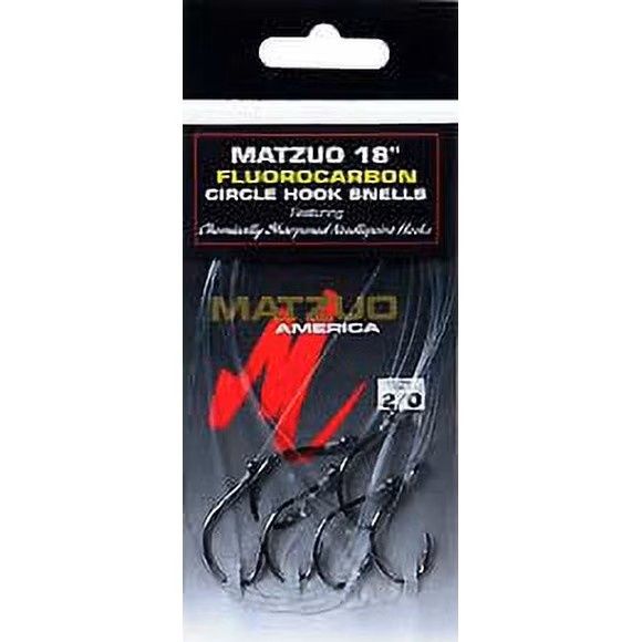 Matzuo 18in Fluorocarbon-Sickle Hook Baitholder Snells