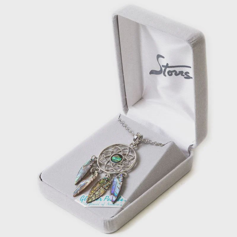 Glacier Pearle Dreamcatcher Necklace