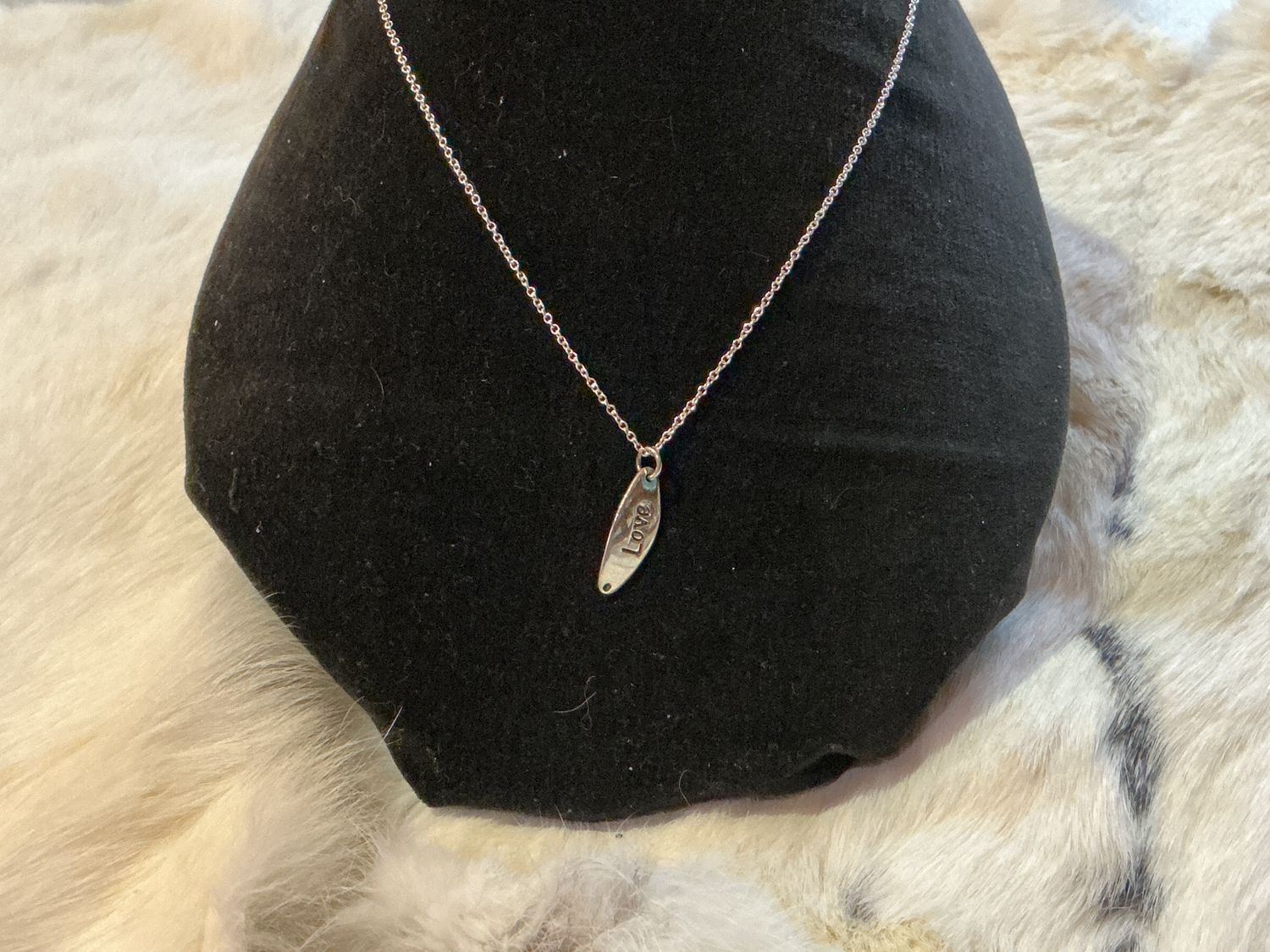 Sterling silver word necklace