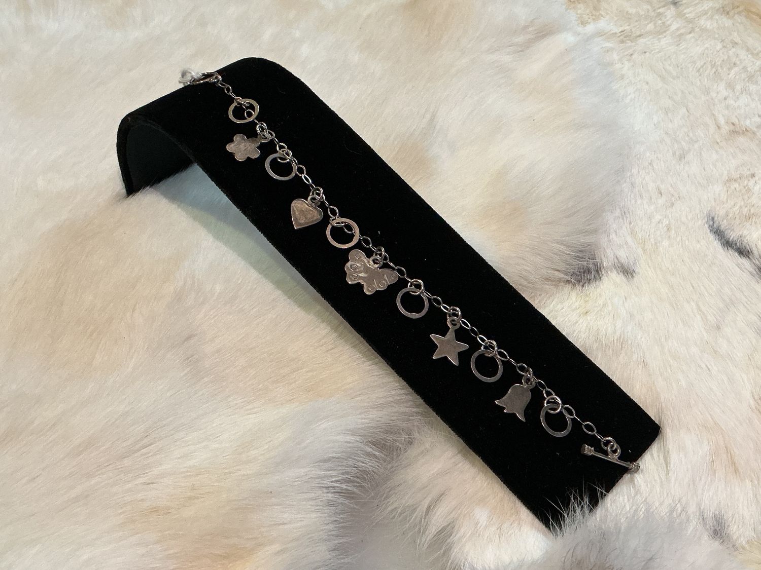 Sterling silver charm style bracelet