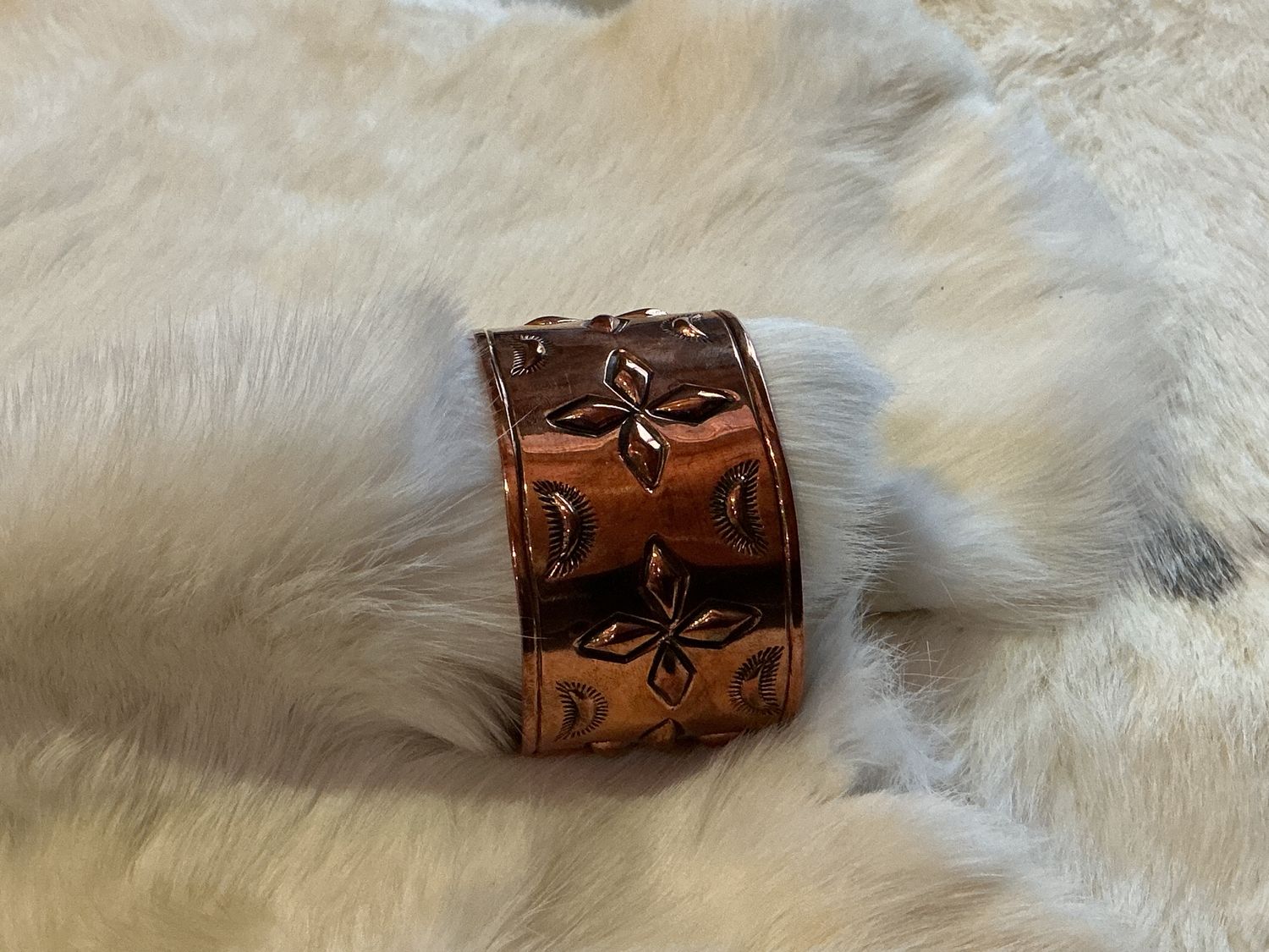 Copper Cuff  Bracelet Detailed