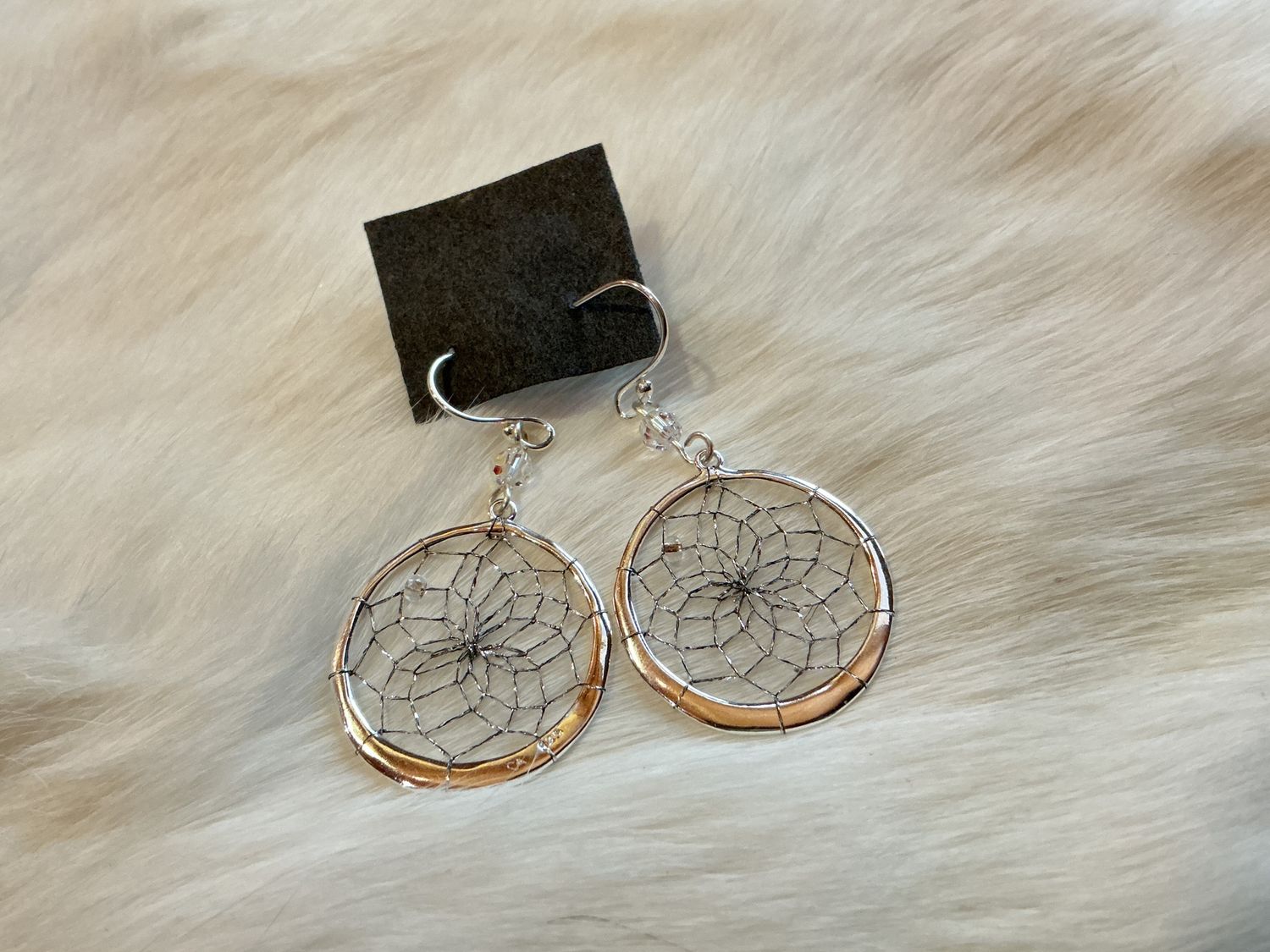 Steorra  Sterling Silver Dreamcatcher Earrings