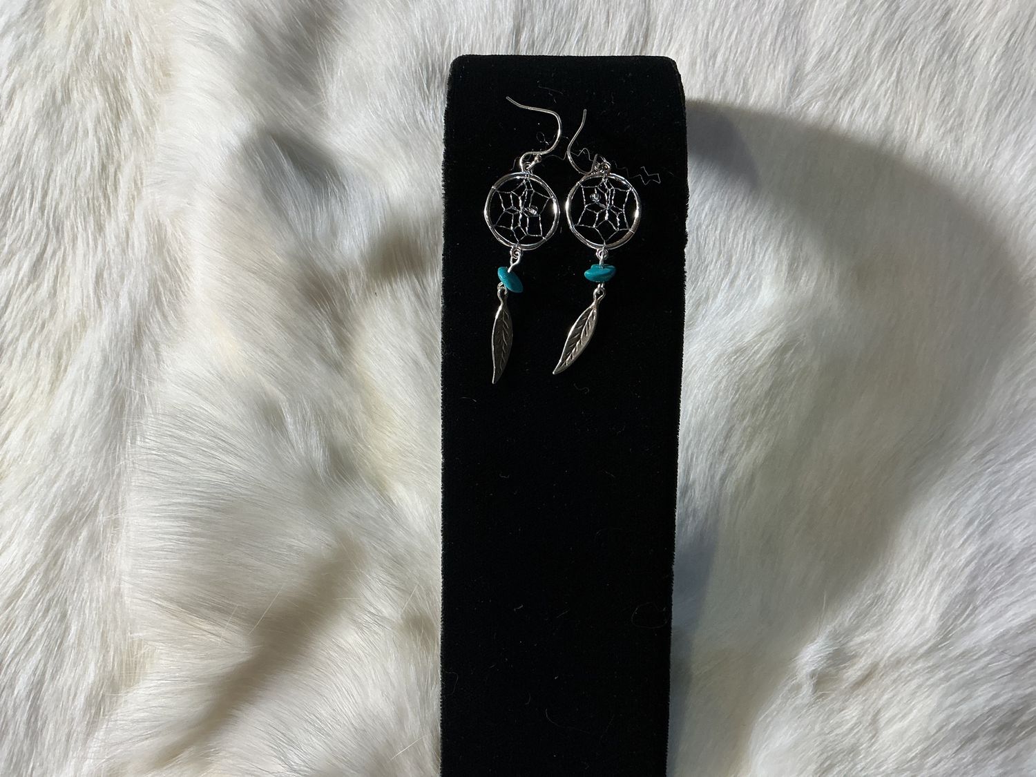 Sterling Silver Turquoise  Chip Earrings