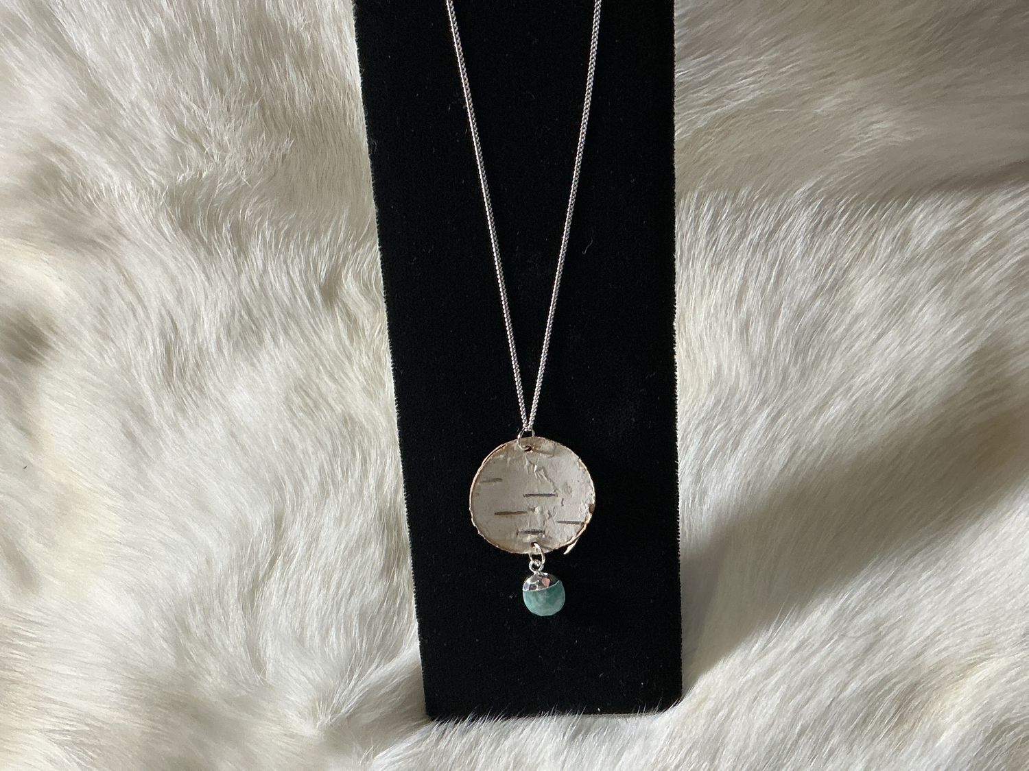 Steorra Sterling Silver Birchbark Necklace