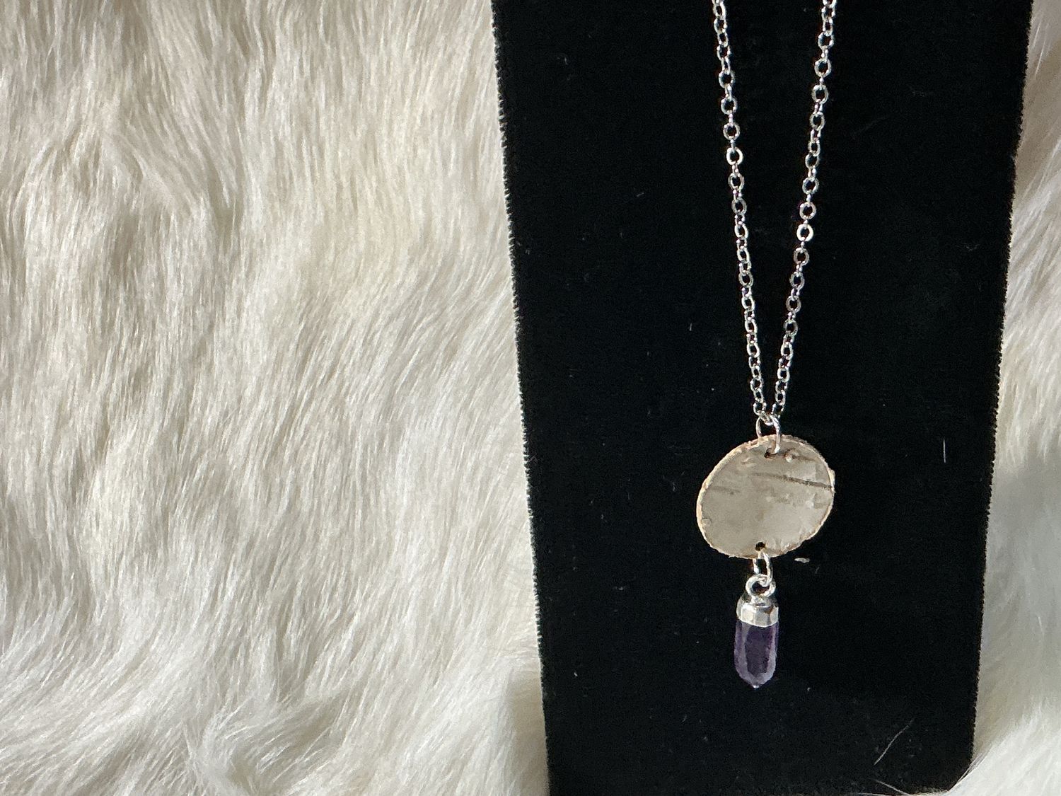 Steorra Sterling Silver Amythest Necklace