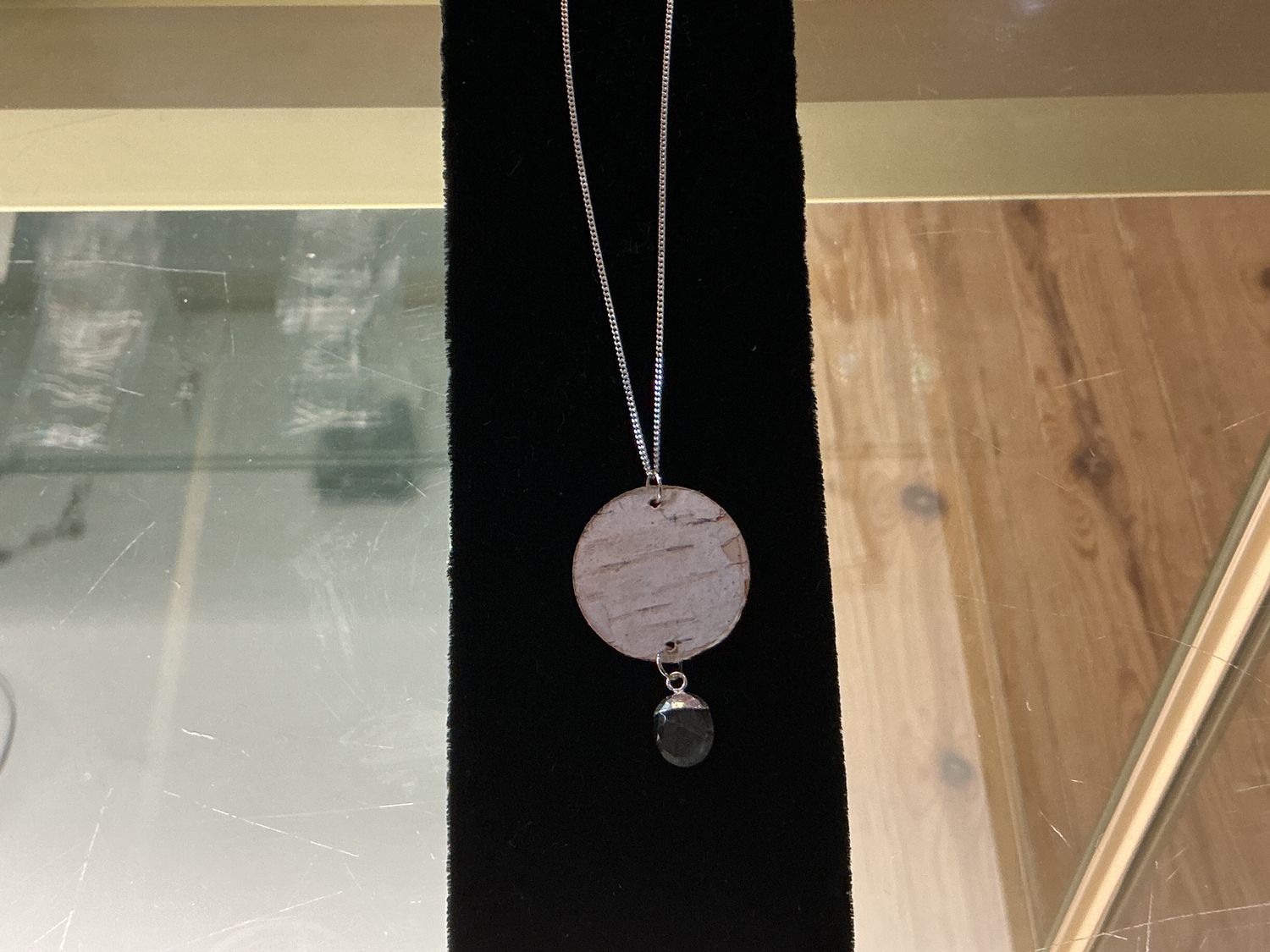 Steorra Birch Bark Sterling Silver Necklace- Pendant