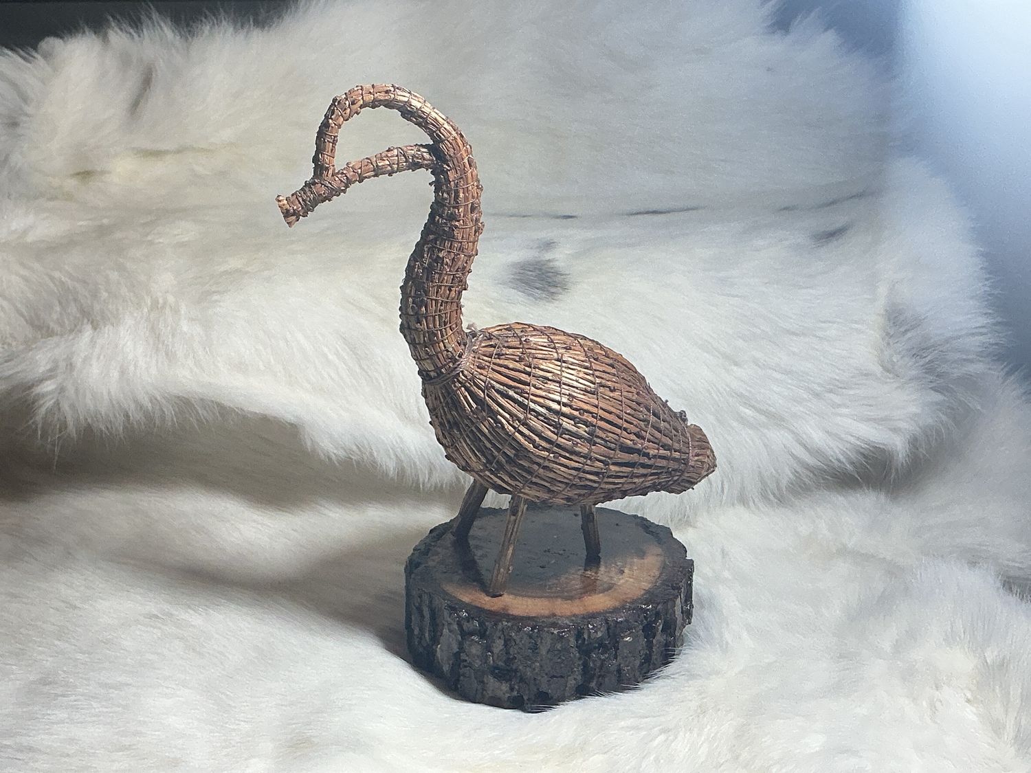 Tamarack bird on stand