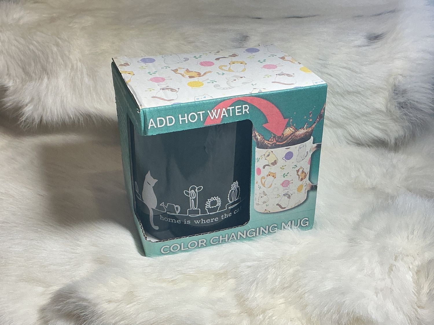 Colour changing mug cat