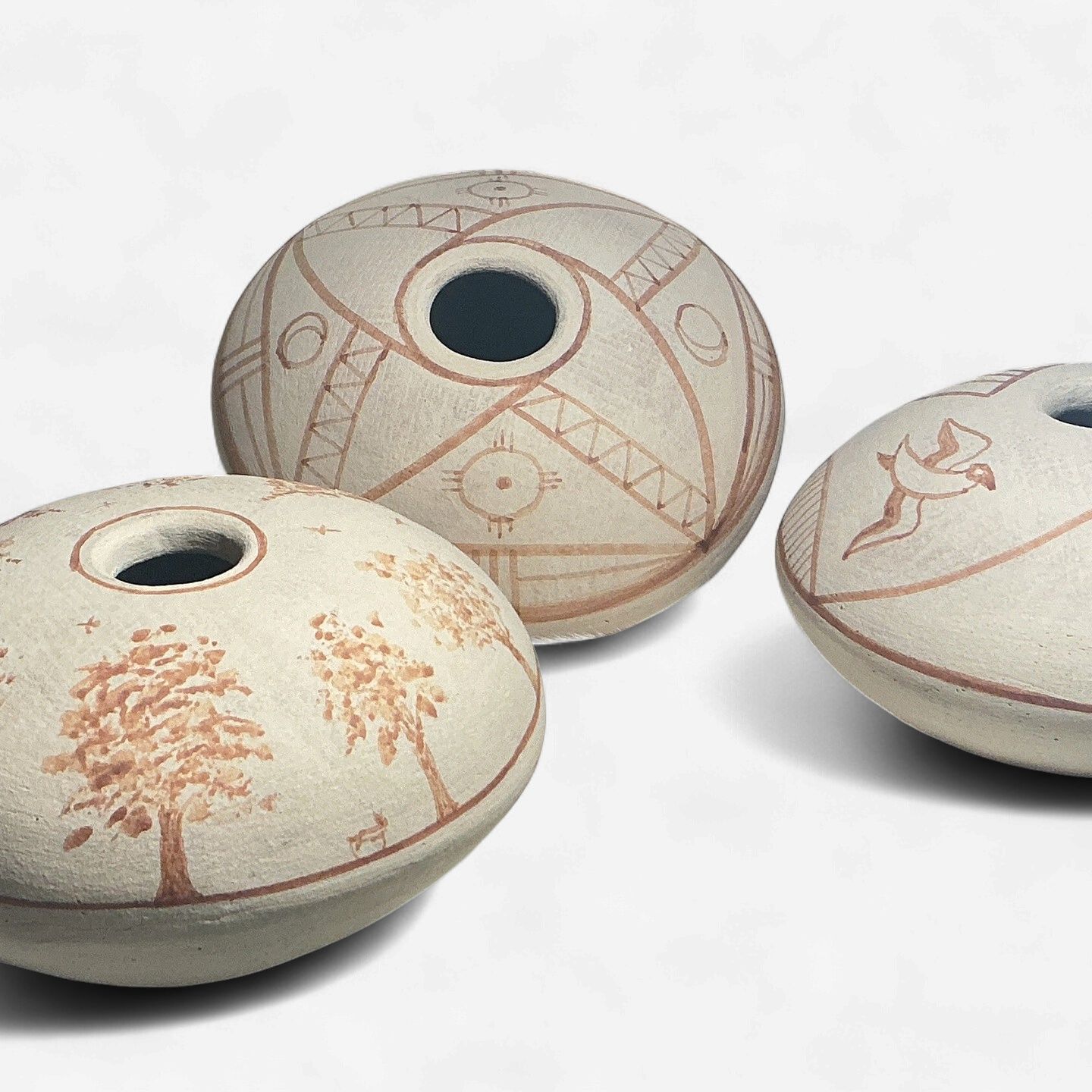 Handmade clamshell pottery - Manitoulin Island clay