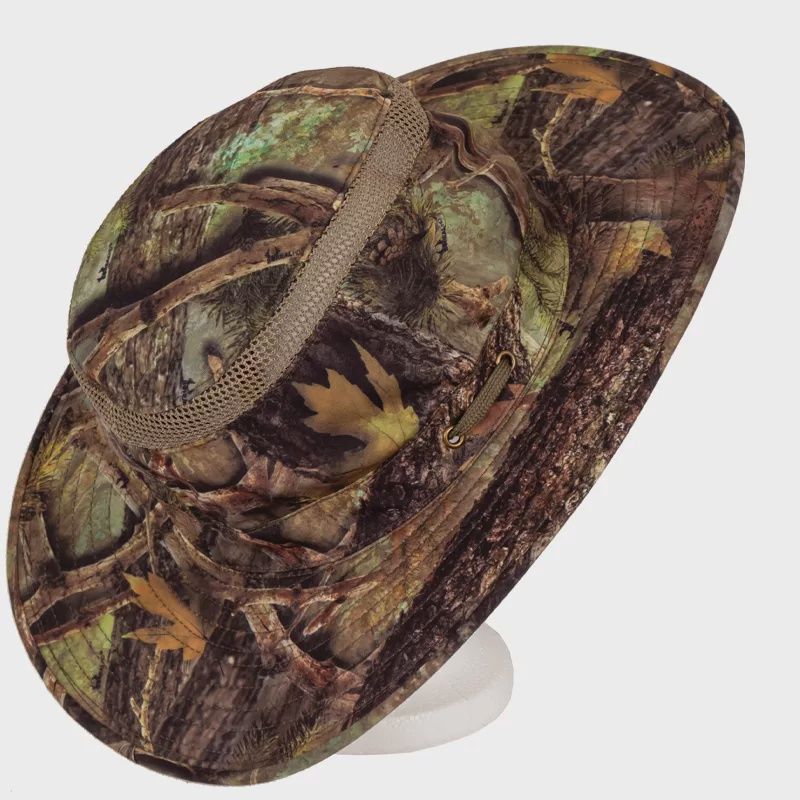 Green Trail Fishing Hat, Colour: Camo, Size: Small