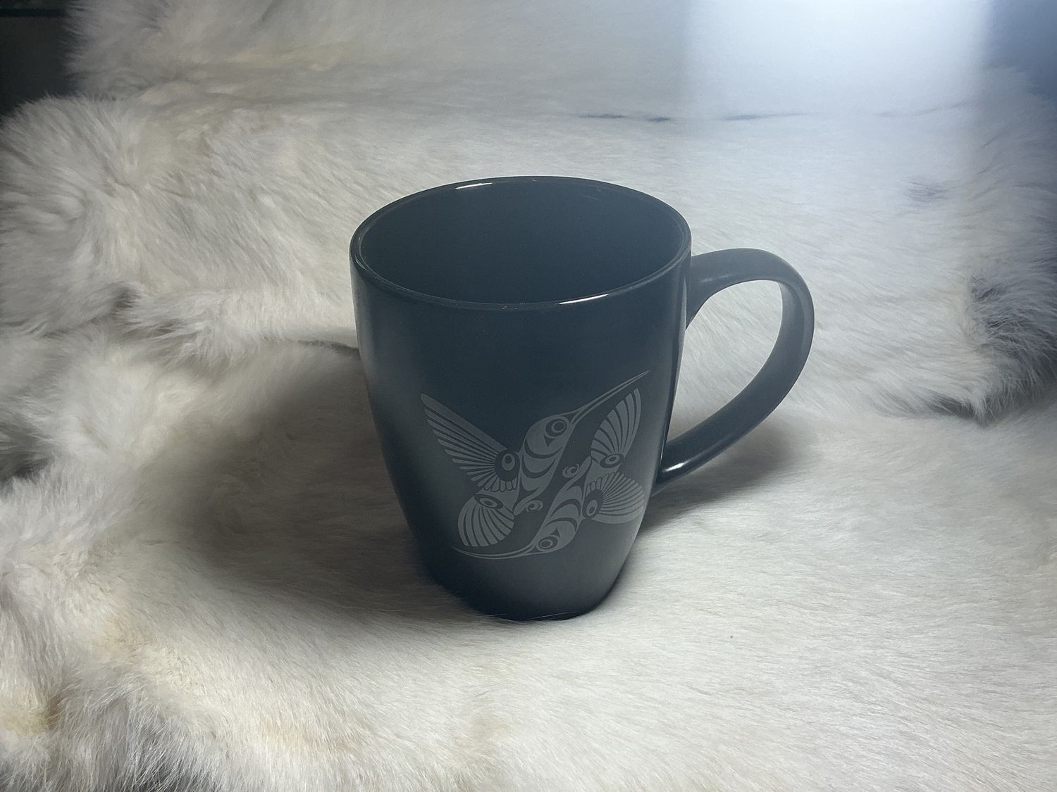 Native Northwest 14oz matte black ceramic mug the offering