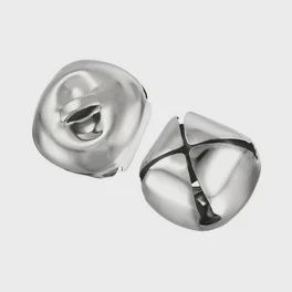 Jingle Bells Round 38mm Nickel 10pc