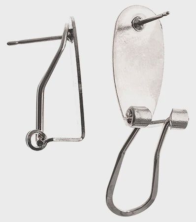 Dazzle-it! Jewellery Components Fingernail Earring, Colour: Rhodium