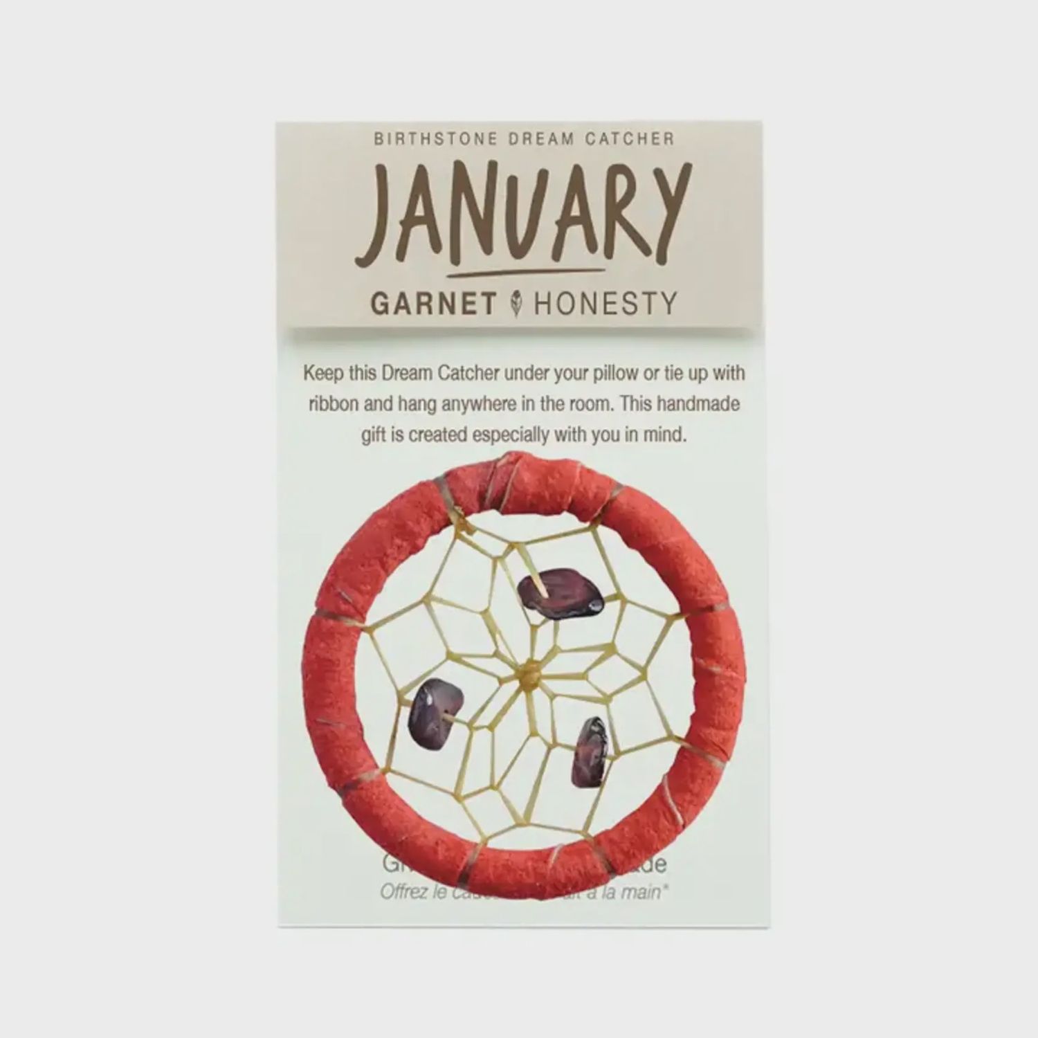 Birth Stone Dreamcatcher, Product: January- Garnet