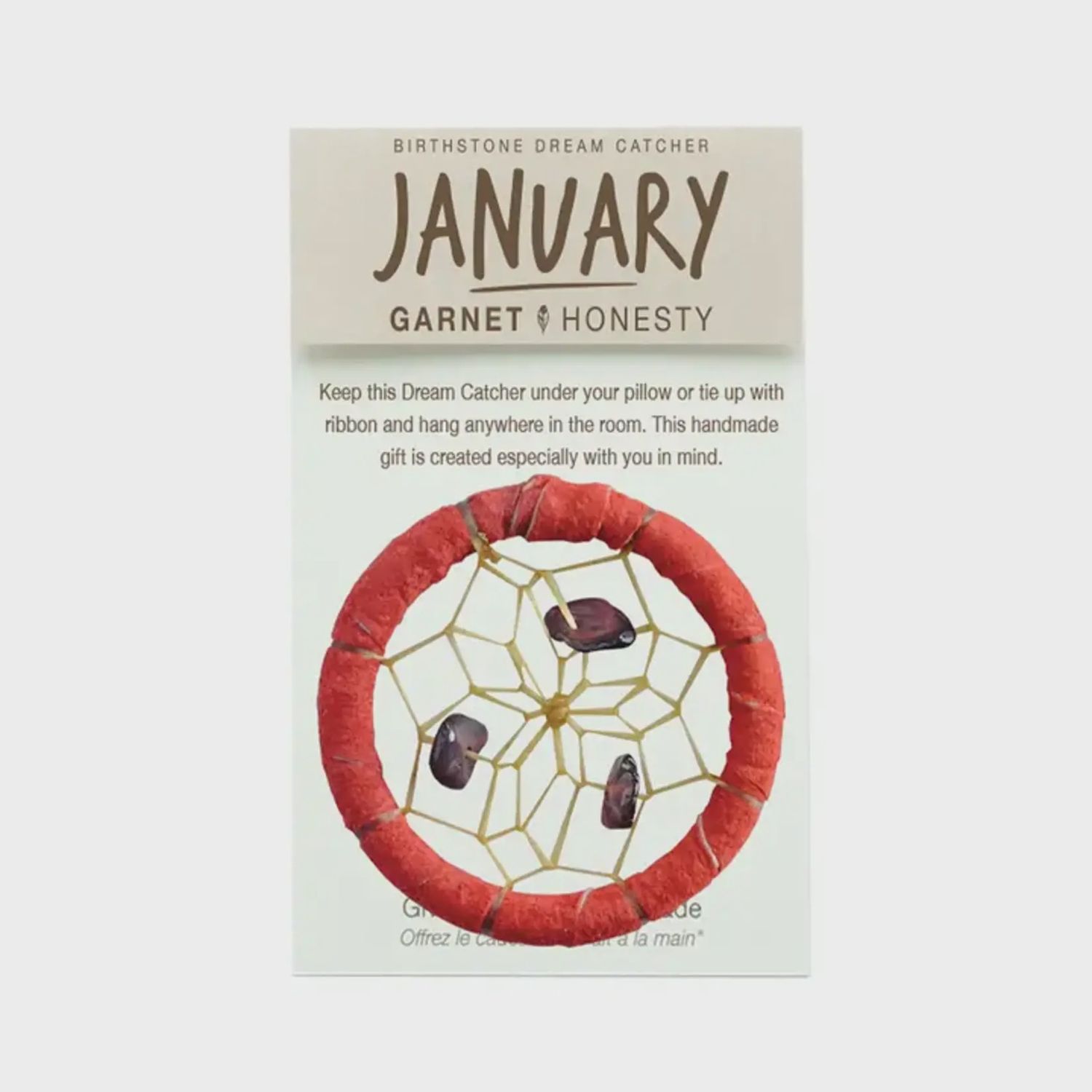 Birth Stone Dreamcatcher, Product: January- Garnet