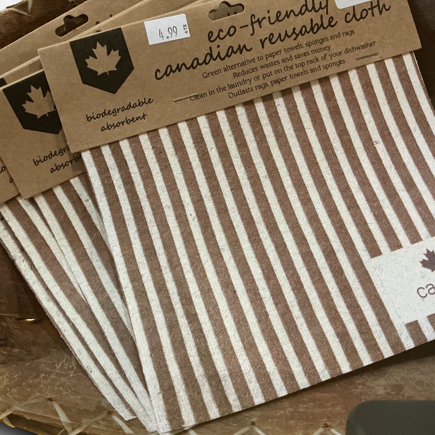 Eco-friendly Canadian Reusable Cloth, Style: Striped