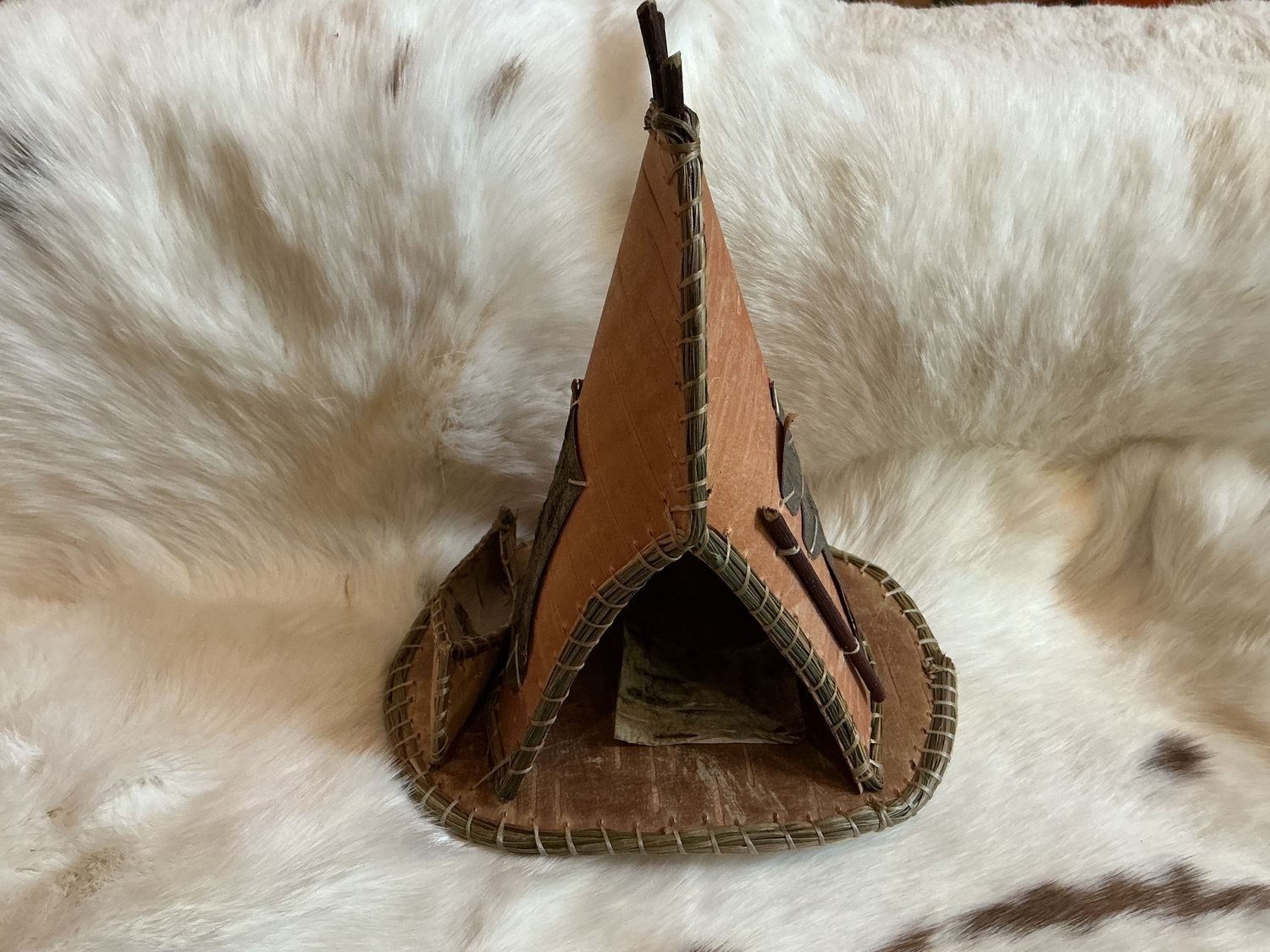 Birch Bark Tipi Display Piece