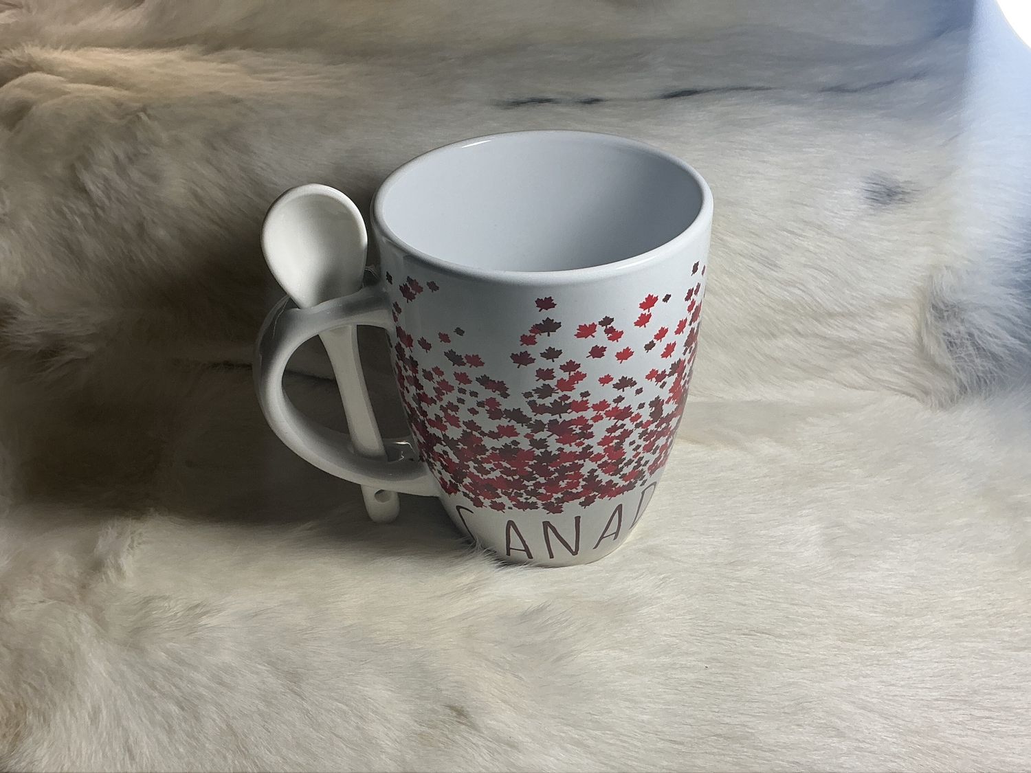 Canada Ceramic Mug with Spoon