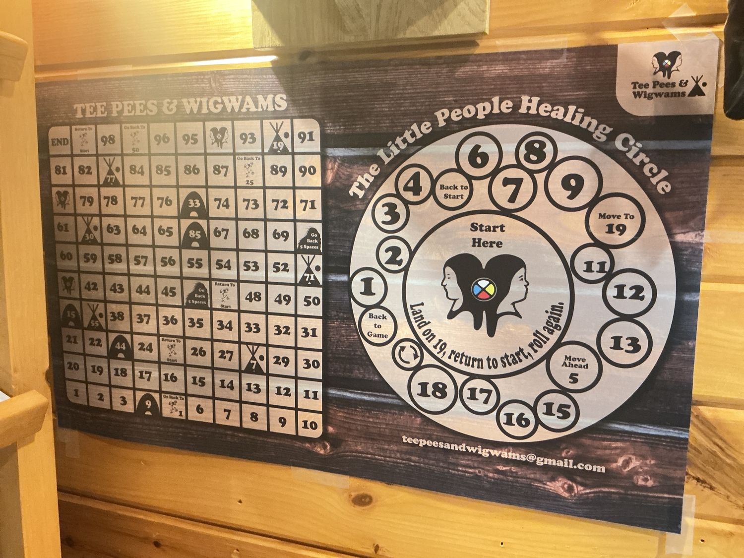 Tee Pees and Wigwams Board Game