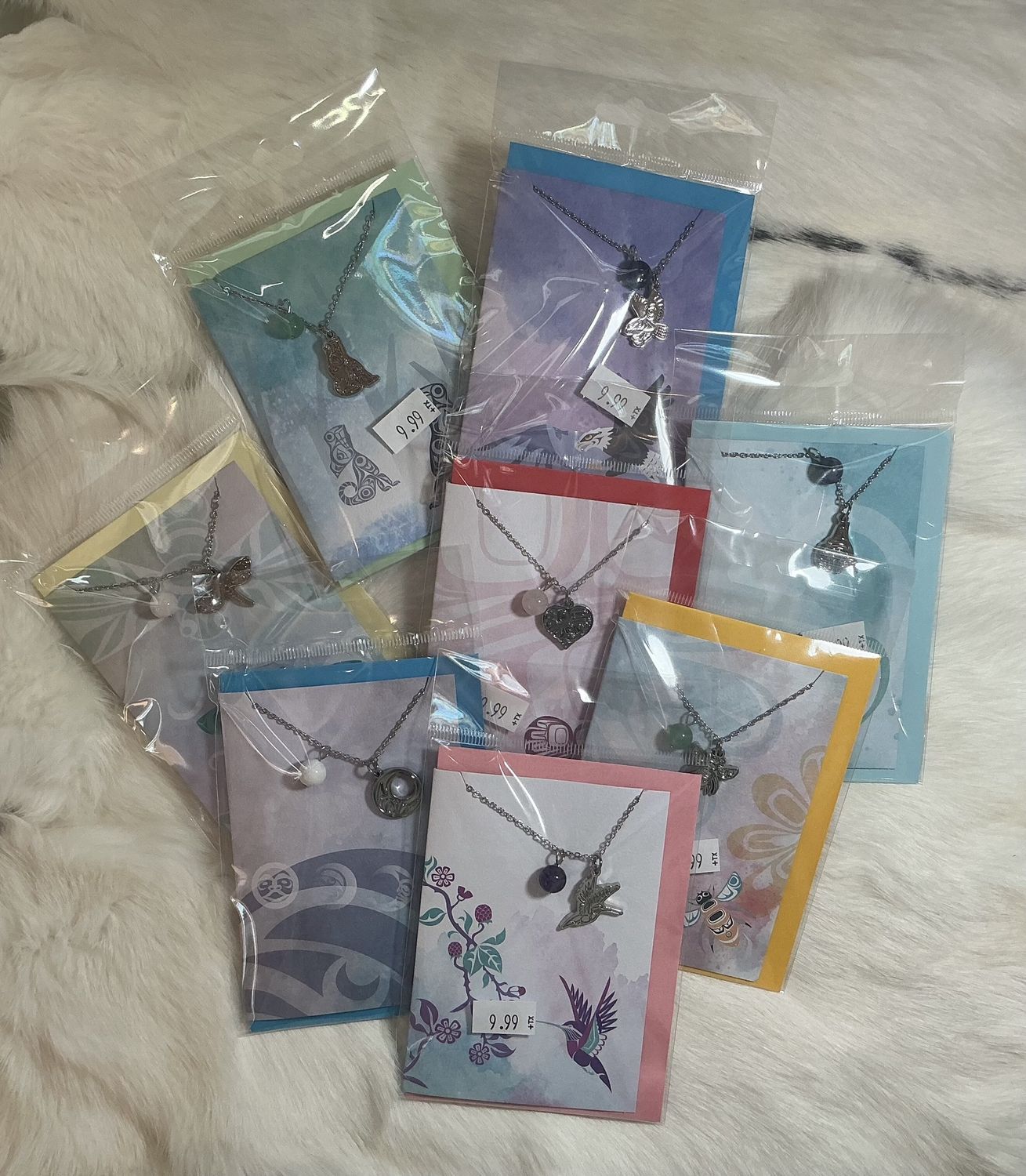 Native Northwest Healing Necklace with 8mm Semi-precious Stone Bead